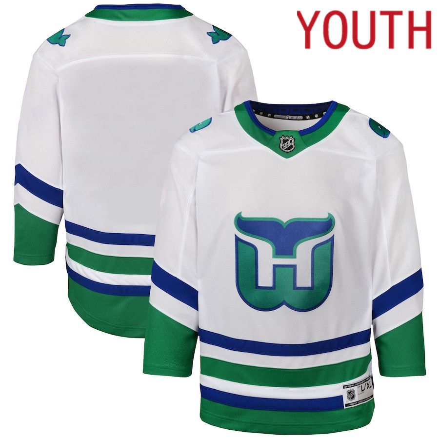 Youth Carolina Hurricanes White Whalers Premier NHL Jersey->youth nhl jersey->Youth Jersey